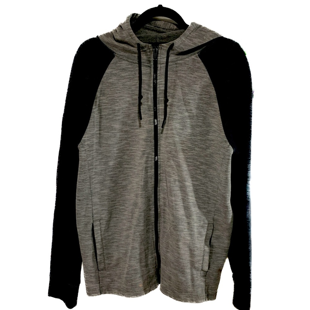 HAWK Gray/Black Zip-Up Hoodie